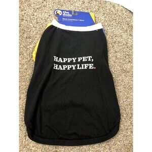 The Dodo Black Colorblock T-shirt for Dogs Size Medium Happy Pet Happy Life (tw)